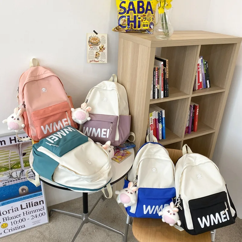 Mochila bonita para niñas, estudiantes de secundaria y secundaria, mochilas de viaje femeninas, Mochila deportiva Popular de dibujos animados para mujeres