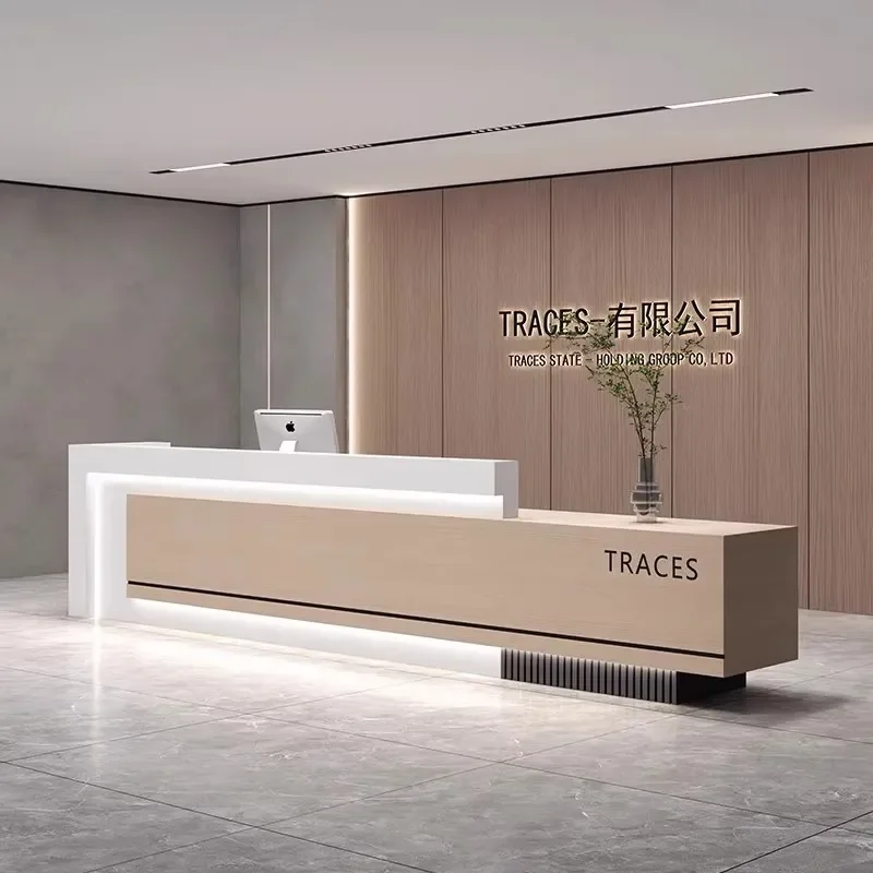 Modern Light Luxury Bar Table for Beauty Salon Hotel Front Desk Simple Checkout Counter for Clothing Store Women's Boutique