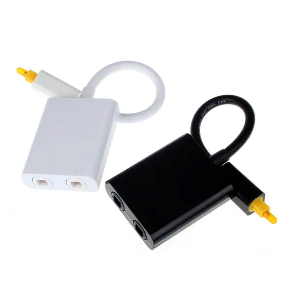 

Digital Optical Audio Splitter 1X2 One Input Two Outputs Gold Plated Terminal Non Magnetic Shell Adapter For Portable Av Device