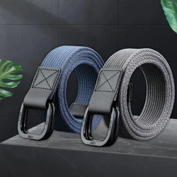 3.8 cm Eenvoudige Canvas herenriem Mode Verdikte Geweven Buitensporten Slijtvast Tooling Effen Kleur Riem Vrouwelijke Groothandel