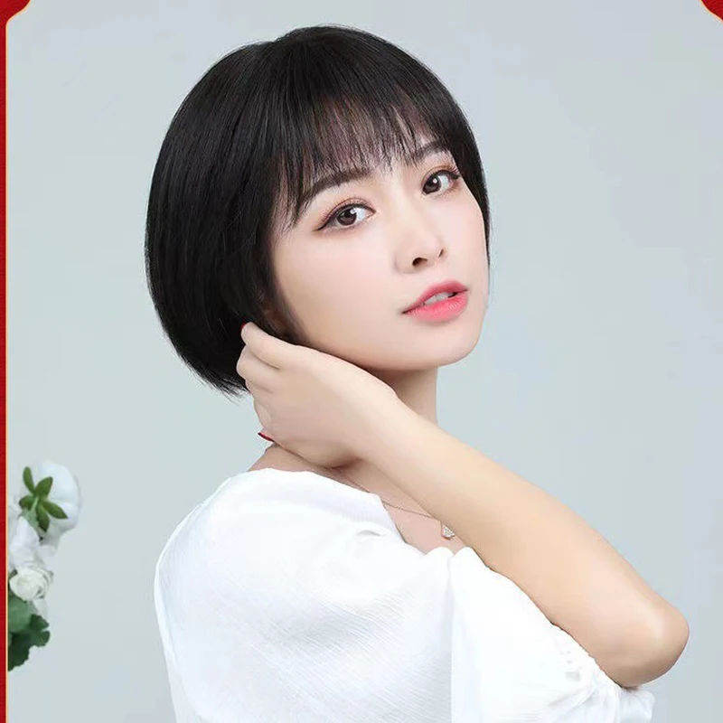 أزياء المرأة رقيق بوب حلاقة سيدة اليومية مباراة محاكاة غطاء رأس كامل حزب أغطية الرأس الانفجارات على التوالي شعر مستعار رئيس الطالب