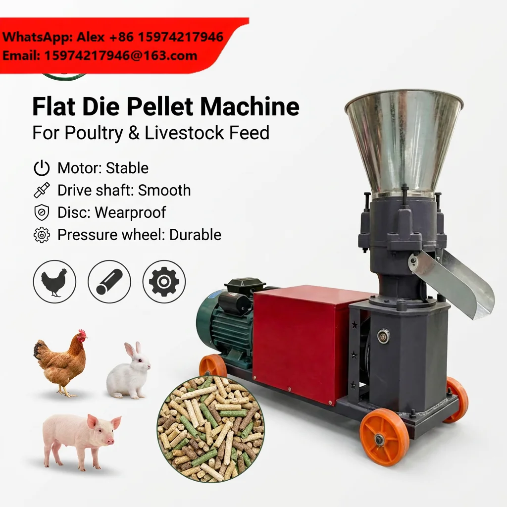 New 200kg/h Diesel Engine Aluminium Feed Pellet Maker For Poultry Fish & Rabbit Adjustable Pellet Sizes CE Certified JPD Brand