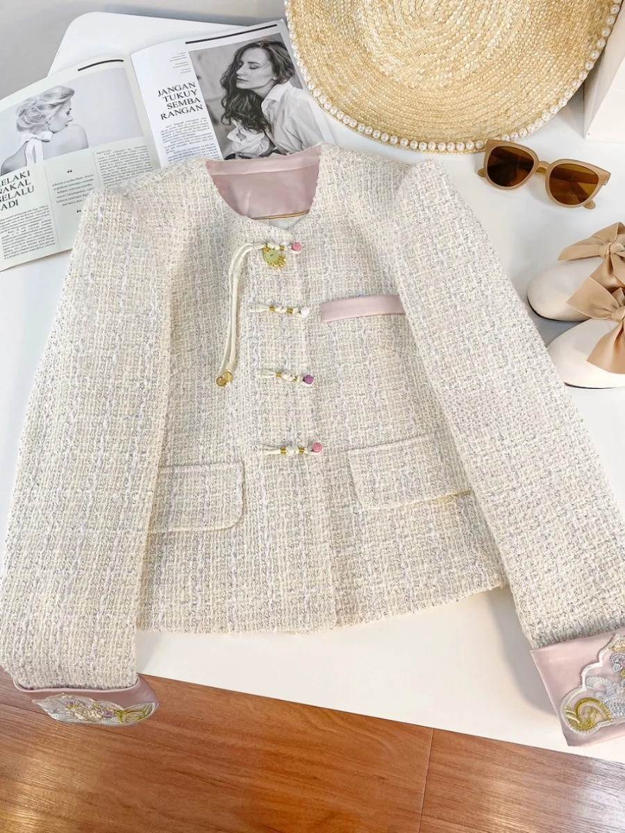 

Новое китайское пальто в национальном стиле для женщин, осенняя новинка, короткая верхняя одежда A7526