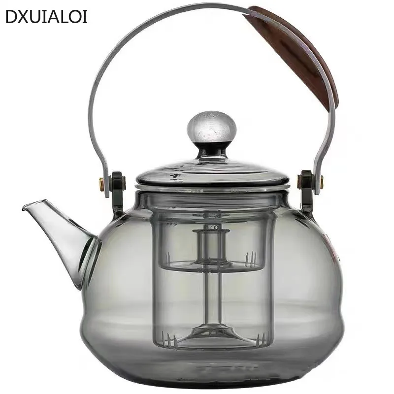 

Household teapot 1000ml High borosilicate transparent glass cooking pot Tea cooker Teapot Large capacity kettle Cold kettle