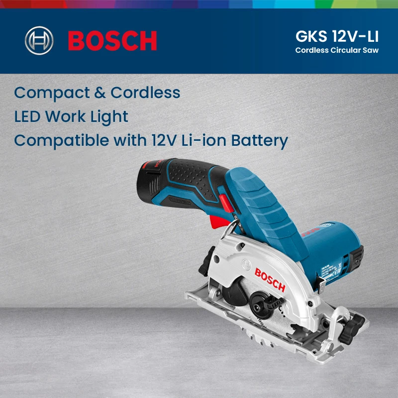 Bosch GKS 12V-LI Multifunctional Rechargeable Cordless Electric Saw Portable Home DIY Woodworking Workbench Power Tools