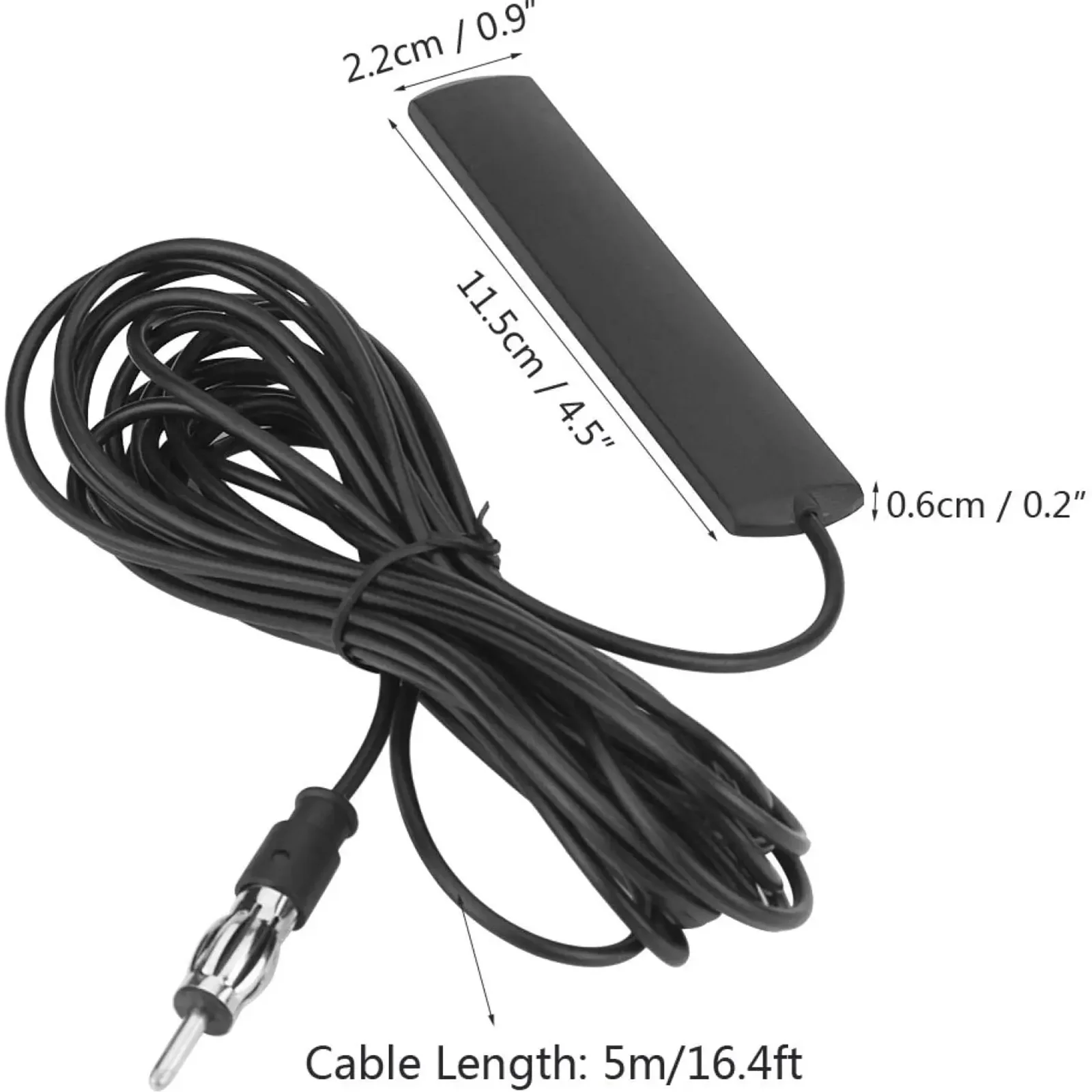 Autoradio Fm Radio Antenne 5M Din Plug Zelfklevende Patch Antenne Voor Suv Utv