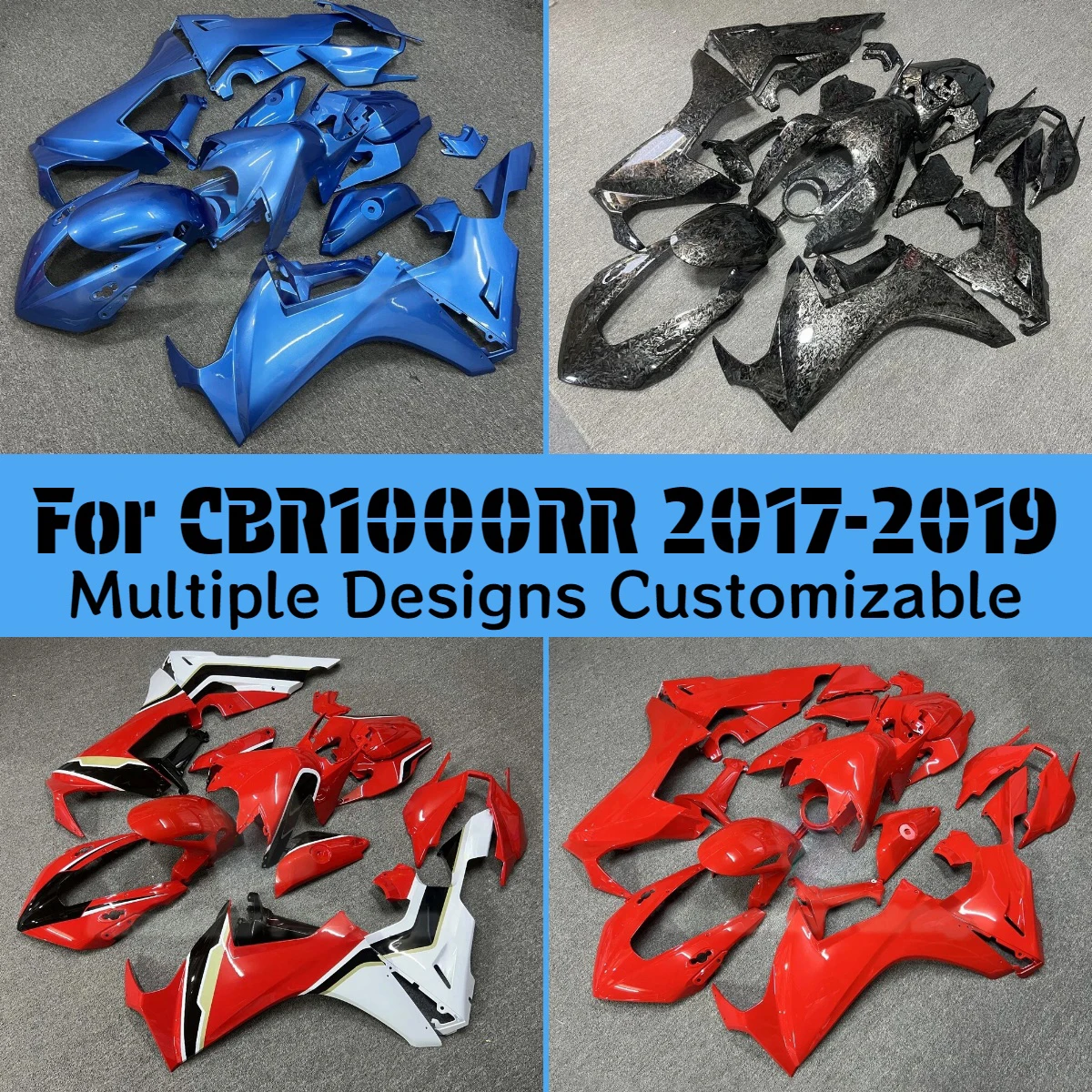 

Полный комплект обтекателей CBR1000RR 2017-2019 из карбона, окрашенные обтекатели из АБС-пластика для мотоцикла HONDA CBR 1000RR 17-19