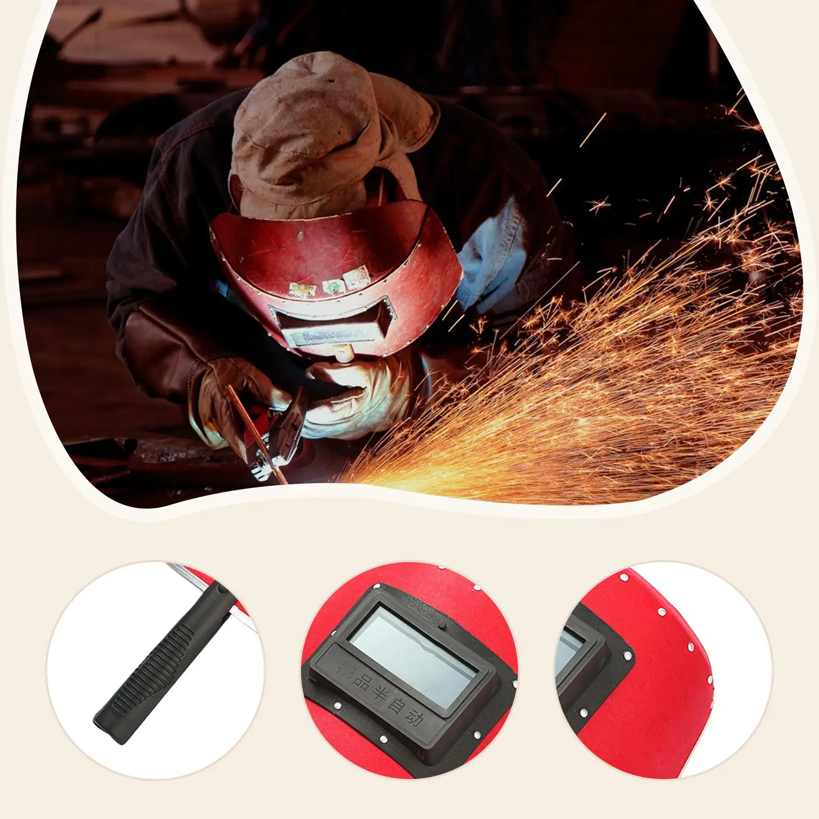

Handheld Welding Mask Flip Up Lens Sturdy Lightweight PPE Equipment for Professional Welder Work Safety