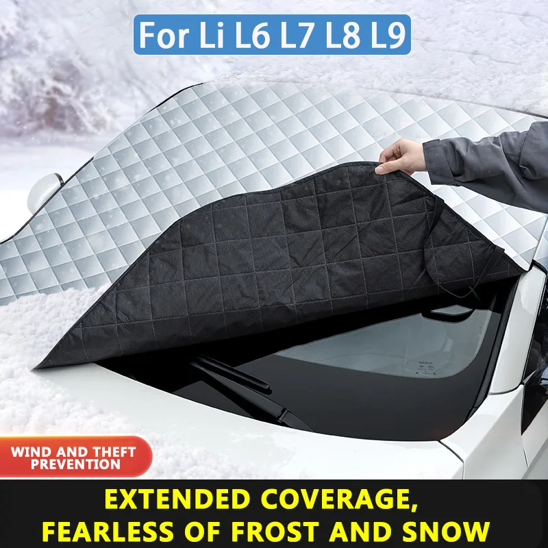 For Li Lixiang Ideal L6 L7 L8 L9 ONE MEGA Car Snow Shield Front Windshield Snow Cover Protective Cotton Sunshade Anti Ice Frost