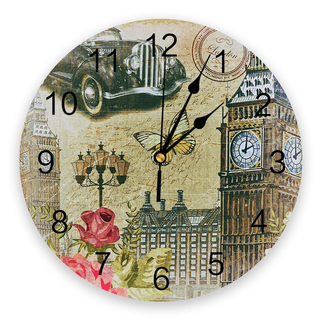 Old London Uk Technology Europe Places Of Interest Wall Clock Dinning Restaurant Cafe Decor Round Wall Clocks Home Decoration