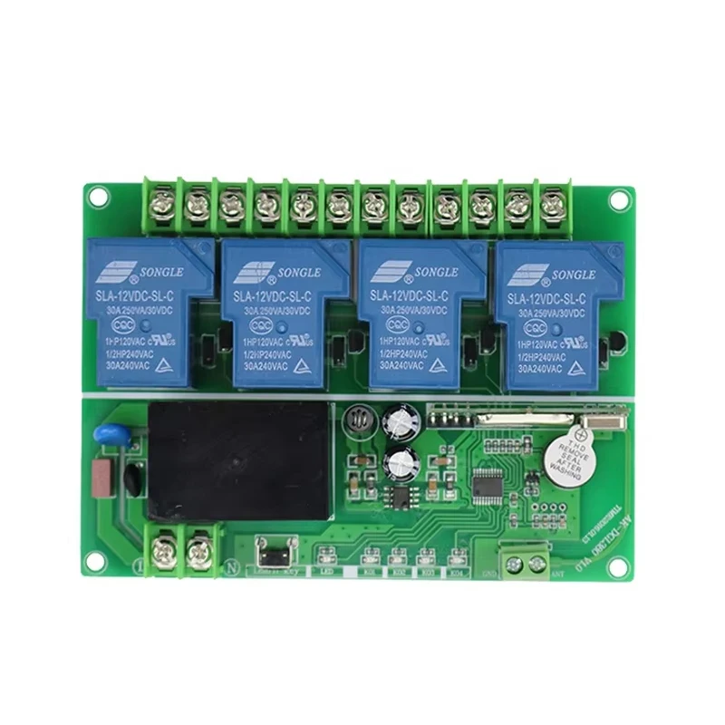 AC 220~380V 4 Channels 315 433MHz Universal Relay Receiver Module RF Wireless Remote Control Switches