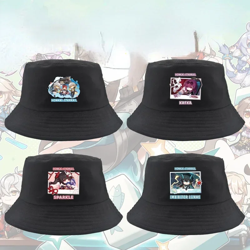 

Anime Honkai: Star Rail Sparkle JingYuan Acheron Kafka Aventurine Seele Silver Wolf Imbibitor Lunae Cosplay Bucket Hat Xmas Gift