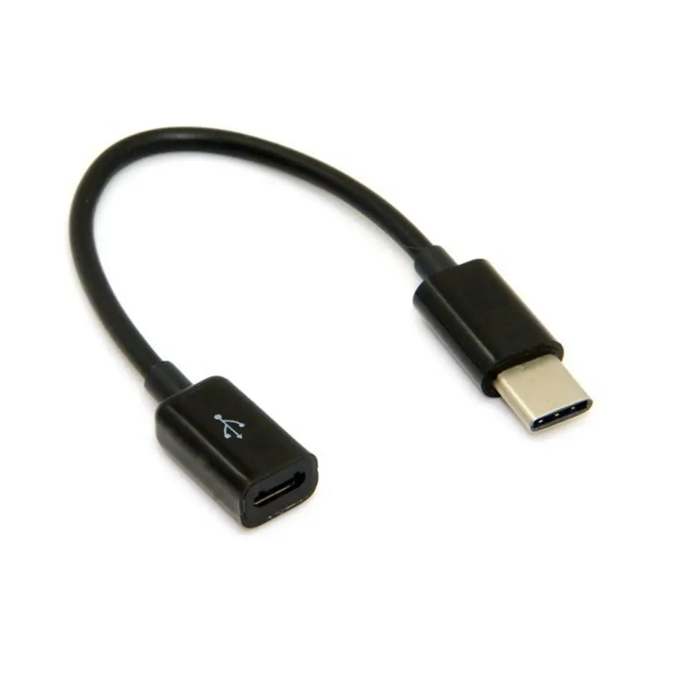 أسود/أبيض USB 3.1 كابل بيانات Type-C ذكر إلى Micro5pin أنثى الهاتف تحويل البيانات كابل نقل 0.1 متر 0.15 متر