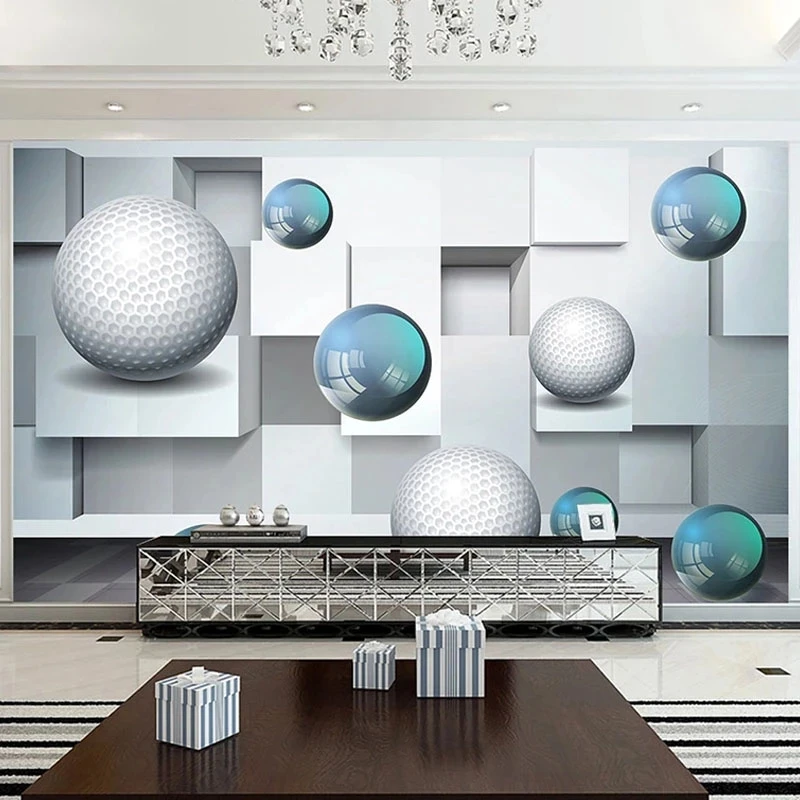 Customized Wallpaper 3D Crystal Ball Abstract Art Mural Bedroom Living room sofa TV background wall restaurant study Hotel photo