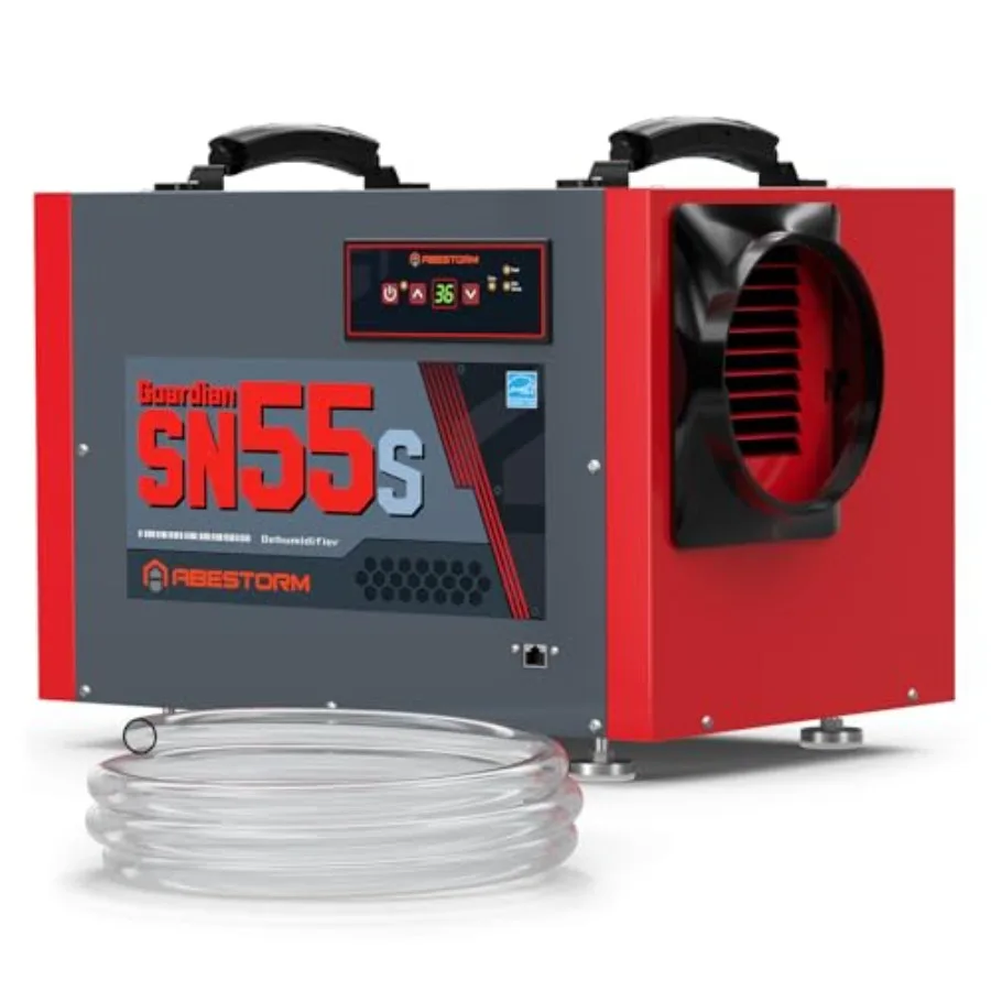 

Промышленный осушитель воздуха для подвалов и цокольных помещений, 120 пинт, коммерческий класс, с дренажным шлангом, автоматическое оттайивание, для удаления влаги