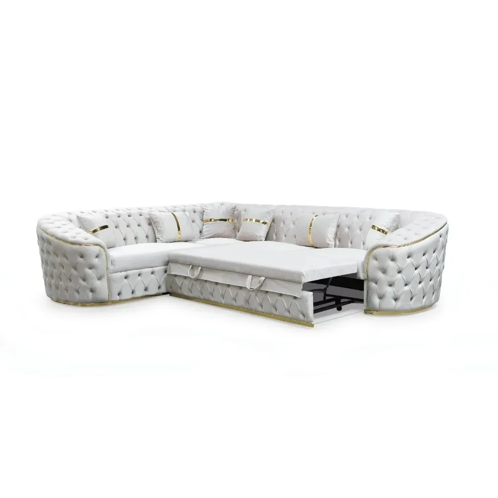 Modern Comfortable Corner Sofa Set for Living Room Home Furniture with Stylish Hall Application