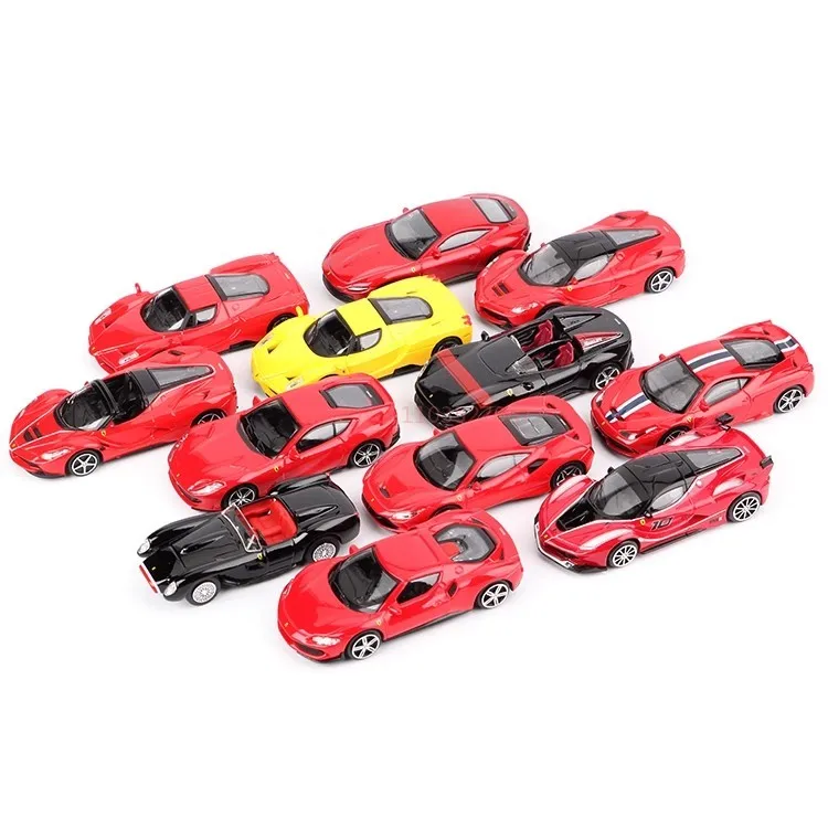 Genuino en Stock 1/43 Bburago Ferrari 296 SF90 488 Spider Enzo 458 especial Roma coche en miniatura de aleación colección conmemorar juguetes de regalo