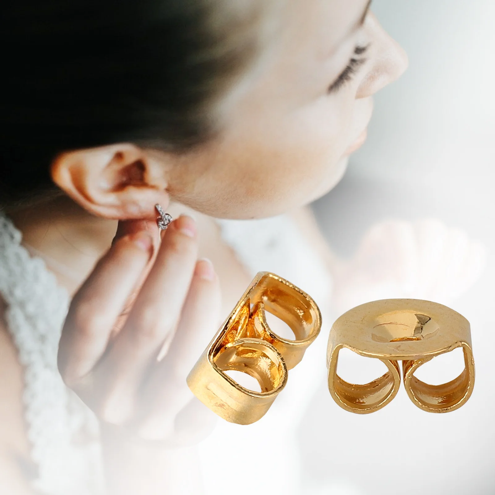 

200pcs Earring Backings Metal Diy Earnuts For Safety Earring Stopper Jewelry Making Supplies Ear Back Stoppers Earrings