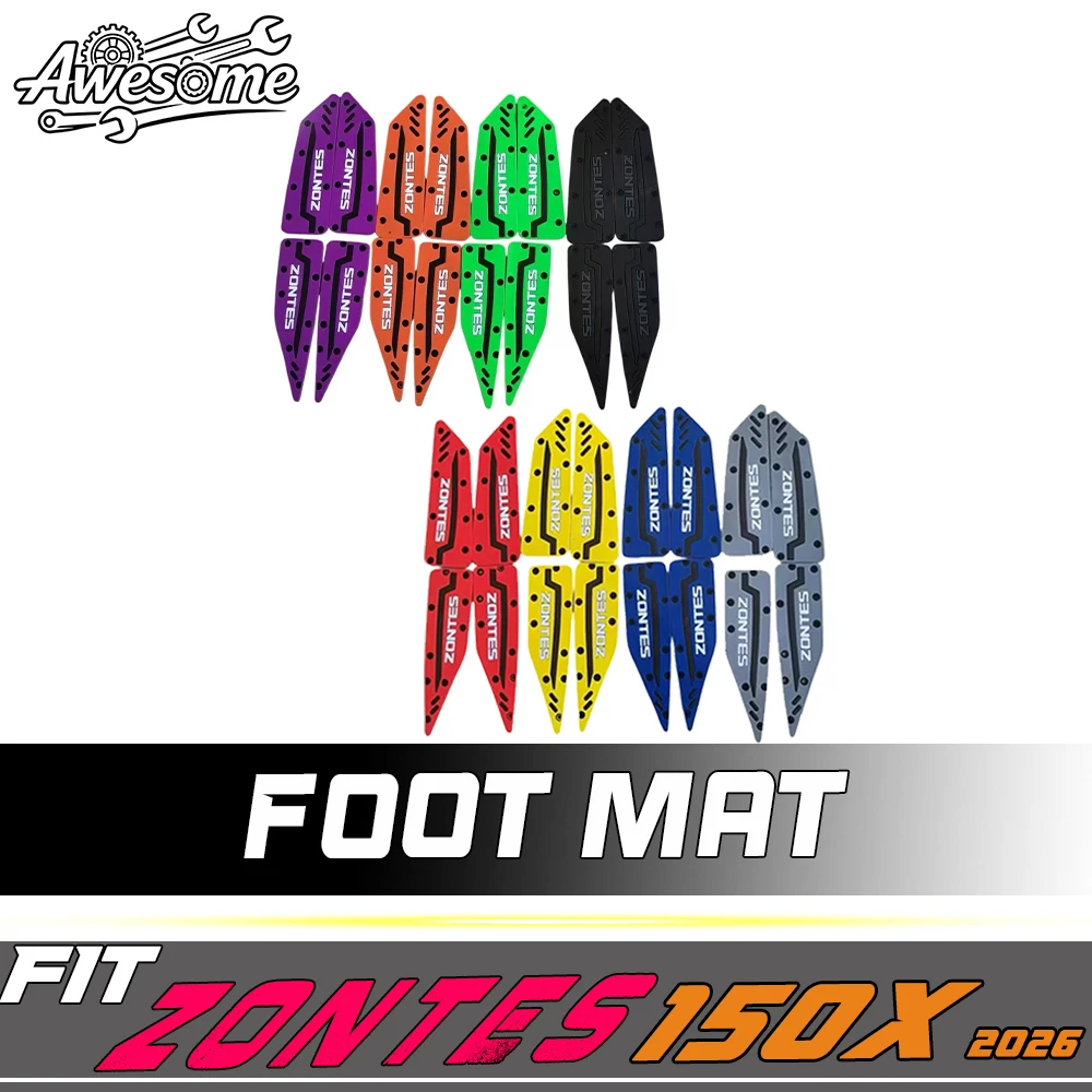 High Quality Rubber Footrest Mat Fit For 2026 ZONTES ZT150X Multiple Colors