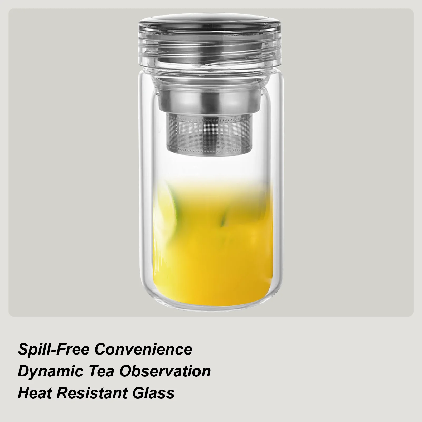 

Стеклянная чашка для заварки чая, стеклянная чашка для чая с заварником, прозрачная термостойкая кружка для домашнего офиса, автомобиля, путешествий, кемпинга, вечеринки, сервировки