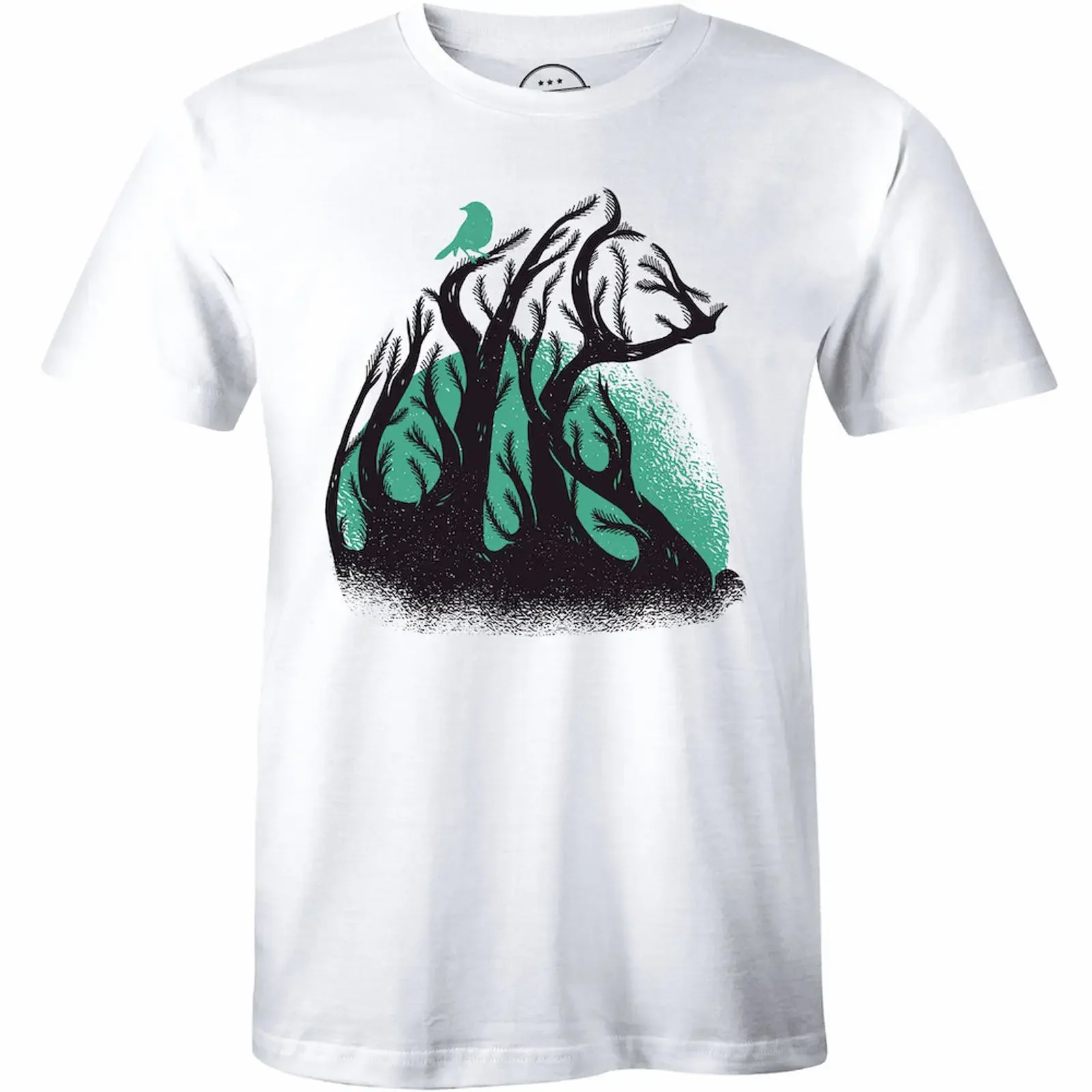 Small Light Blue Sparrow Resting On Forest Tree Men's Premium T shirt  vintage Washed Breathable Top For Everyday Wear Casual