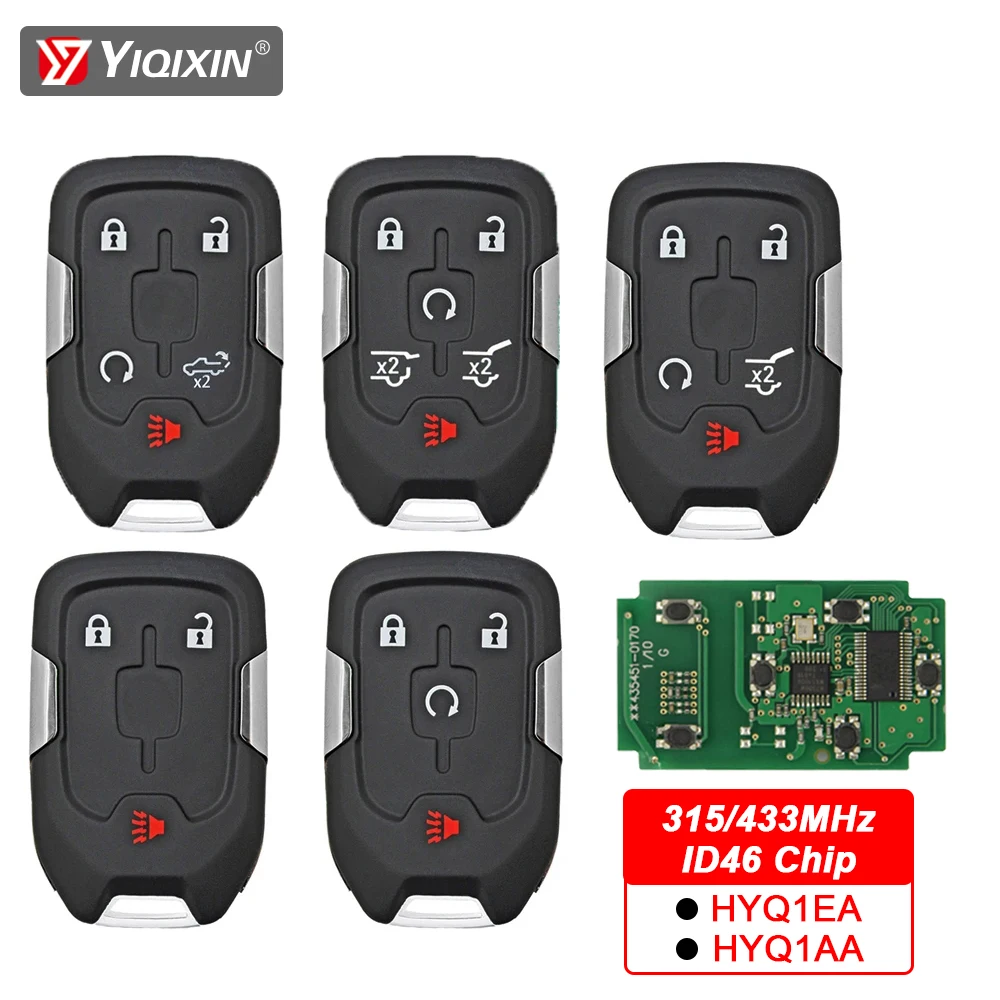 

Дистанционный ключ от машины для Chevrolet Tahoe Silverado Suburban Tahoe GMC Sierra Acadia Terrain Yukon 315/433 МГц 46Chip HYQ1AA/EA без логотипа