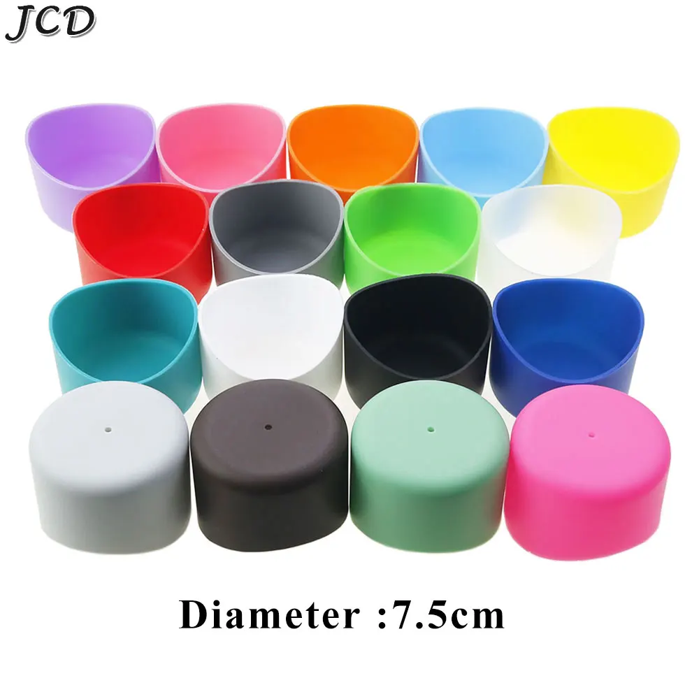 JCD 7.5cm Silicone Bottle Covers Anti-Slip Cup Base Water Bottle Bottom Case Sleeve Cup Protective Cover Accessories