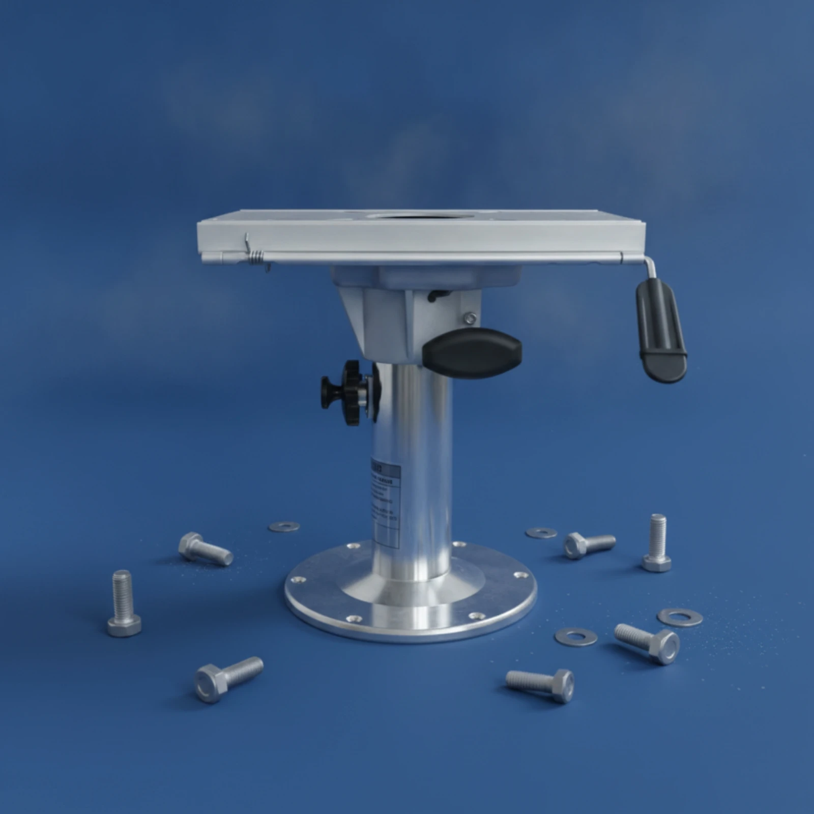 Aluminum Alloy Pedestal Heavy Duty Mounting Plate with Base Hardware Weighted for Installers, Industrial Installation, Workshop