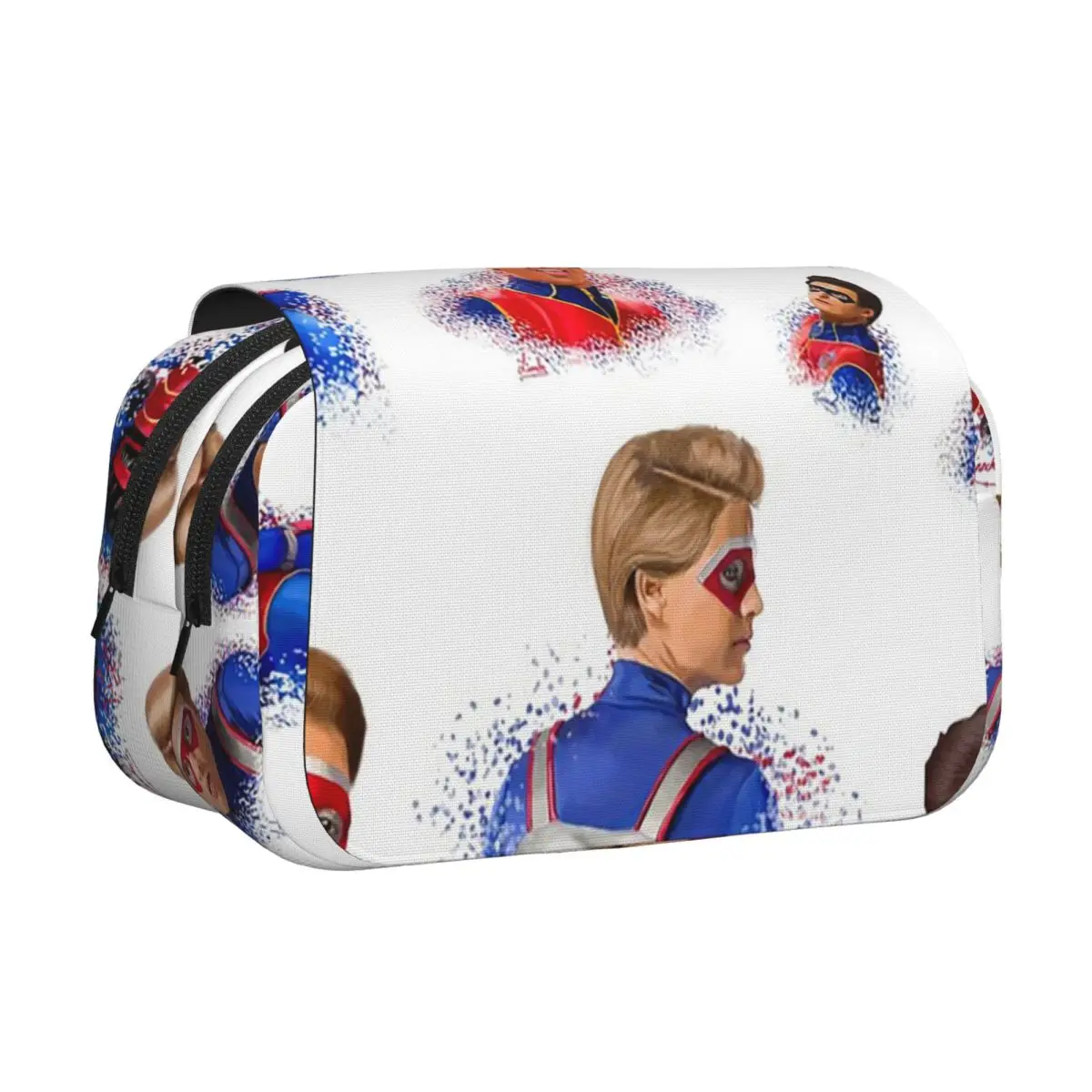Captain Man And Kid Henry Danger Drawing Pencil Cases Pencil Pouch Hard Shell Leather Big Capacity Pen Box Pencil