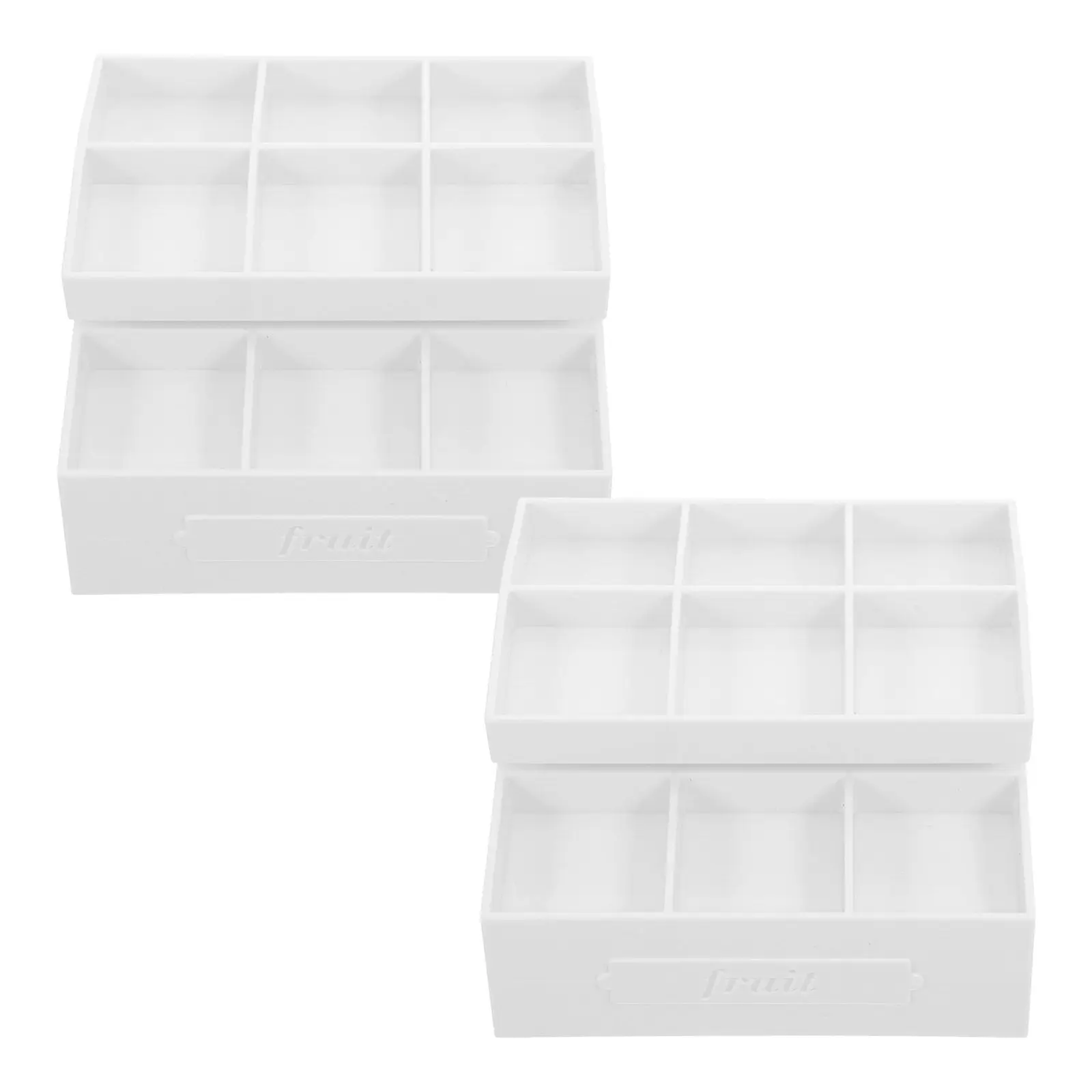 

2Pcs Miniature Plastic Fruit Rack Detailed Dollhouse Kitchen Snack Display Stand for Grocery Food Accessories Decoration