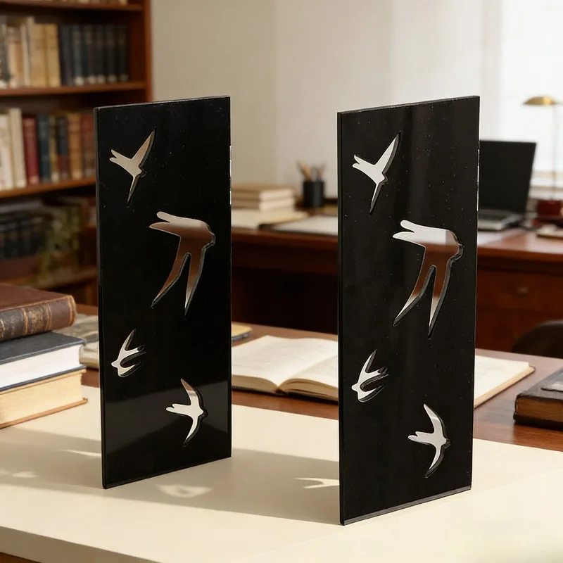 

Черный простой акриловый настольный декор для дома, магазина, отеля: Складной орнамент «Летающая ласточка» для украшения входа