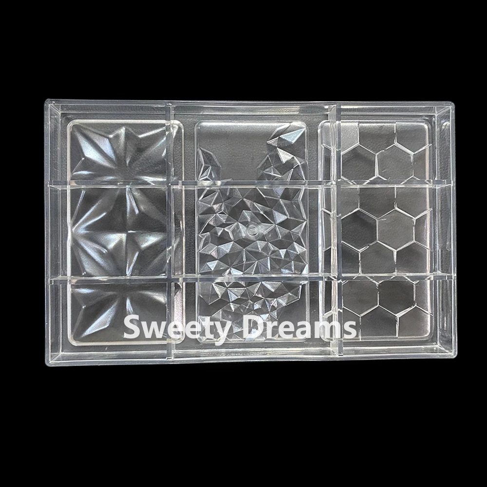 Honey Shape Chocolate Cadny Bar Mold Polycarbonate Chocolate Moulds Plastic Baking Pastry Cake Mold Bonbon Confectionery Tool