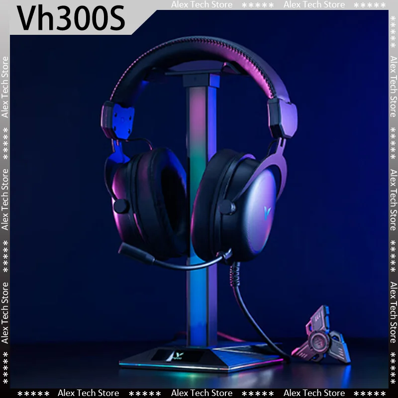 Rapoo Vh300s Headset Wired Virtual 7.1 Channel Fps RGB Gaming Headphone Lightweight Esports Gamer Pc Gaming Earphone Mic