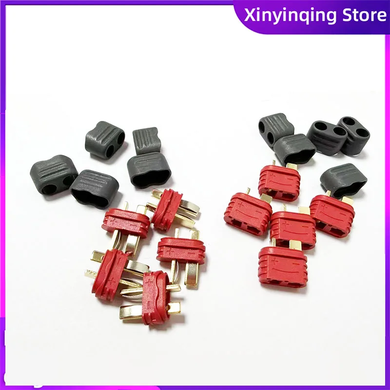 10PCS 5/10Pair AM-1015E T Connector Deans Plug with Cover Male Female For Amass Deans Connector with Sheath Housing For RC Batte