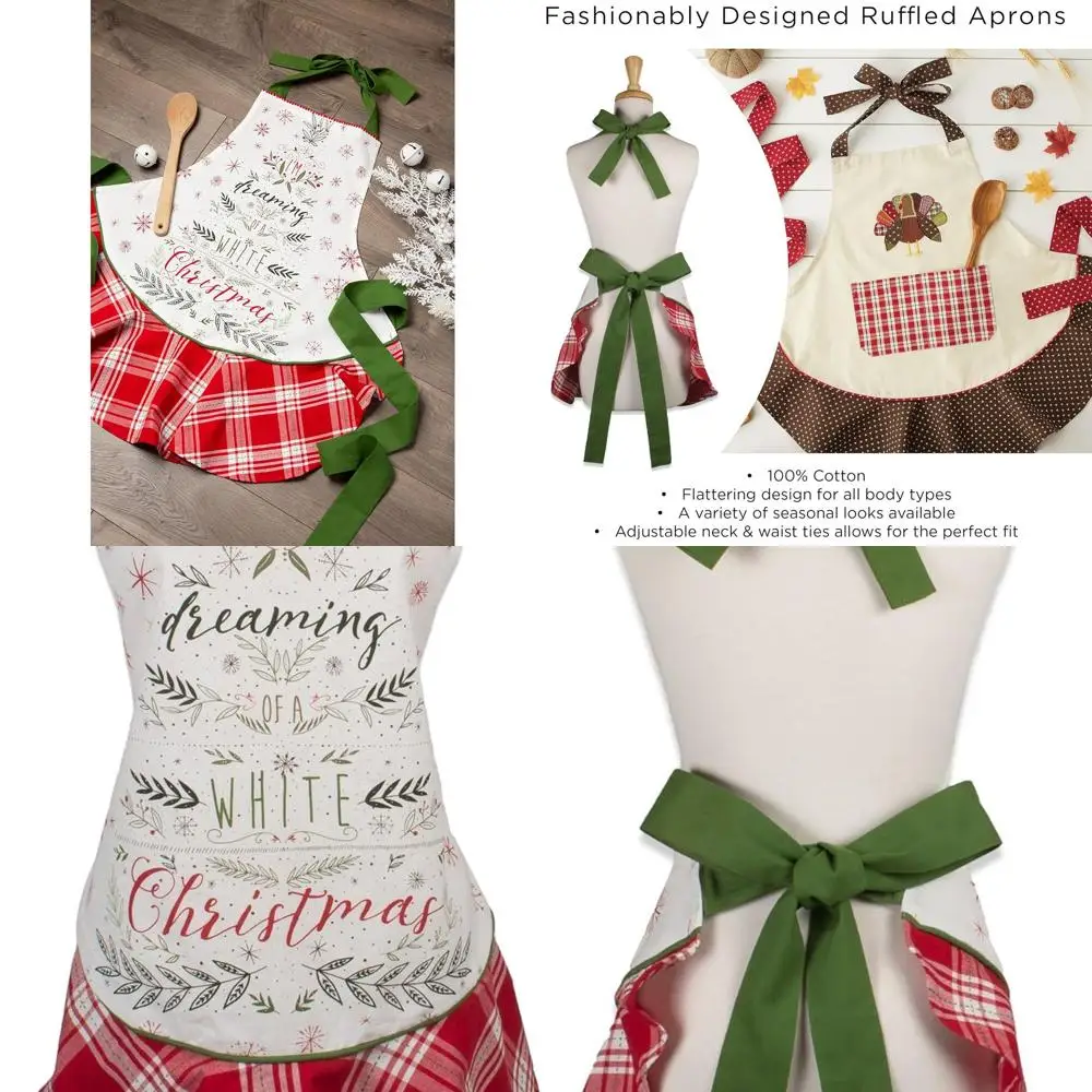 

Adjustable Women's Christmas Apron for Cooking, Baking, Crafting, and Entertaining