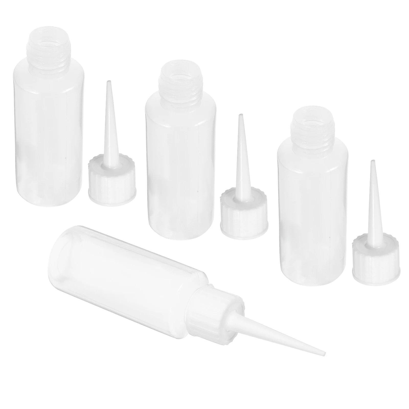 

4pcs 50Ml Squeeze Bottles For Glue Dispensing Liquid Storage Diy Art Crafts Non-Toxic Precision Liquid Dispense Bottle Tip