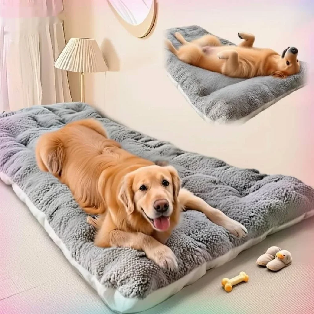 

Dog Bed Mat Large Size Sleeping Pad for Winter Use Keep Warm Double-sided Use Golden Retriever Stress-relieving Sleeping Pad