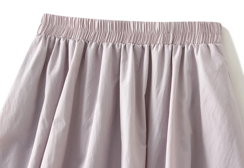 Women's Balloon Long Skirts Street Style Solid High Elastic Waist Flowy Loose Cargo Skirts for Grunge Aesthetic Women Clothes