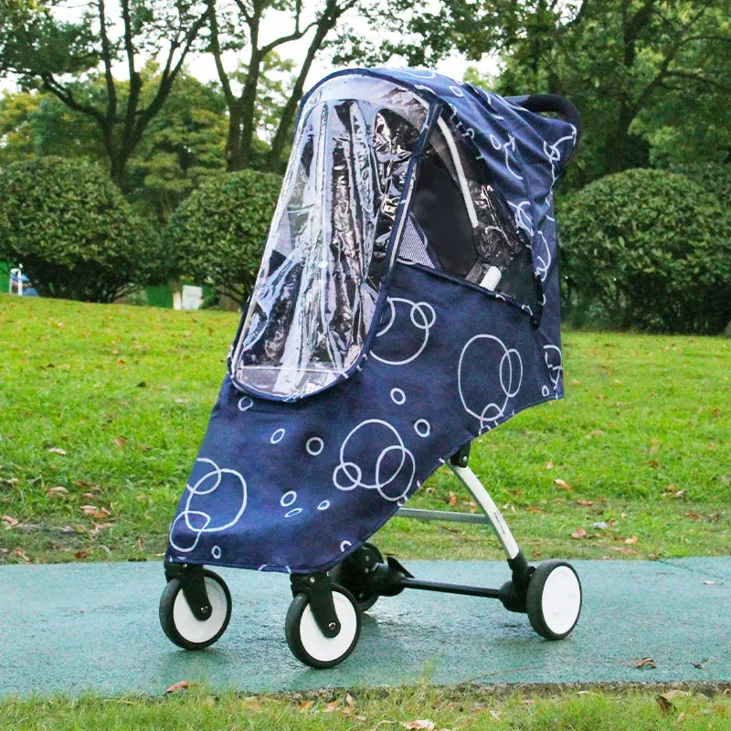 Universal Baby Stroller Rain Cover Weather Shields Cart Windshield Raincoat Windproof Stroller Accessories view 3