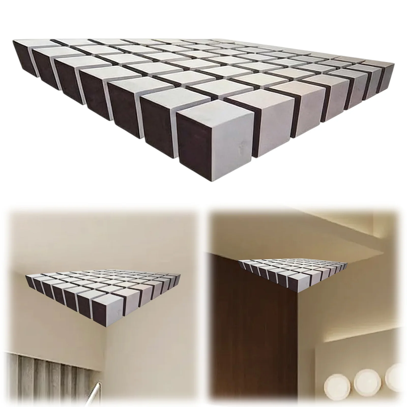 Optical Illusion Wall Art 30x30cm Impossible Corners Sticker Abstract Home Decor Reshapes Reality Decoration Modern Home Decor