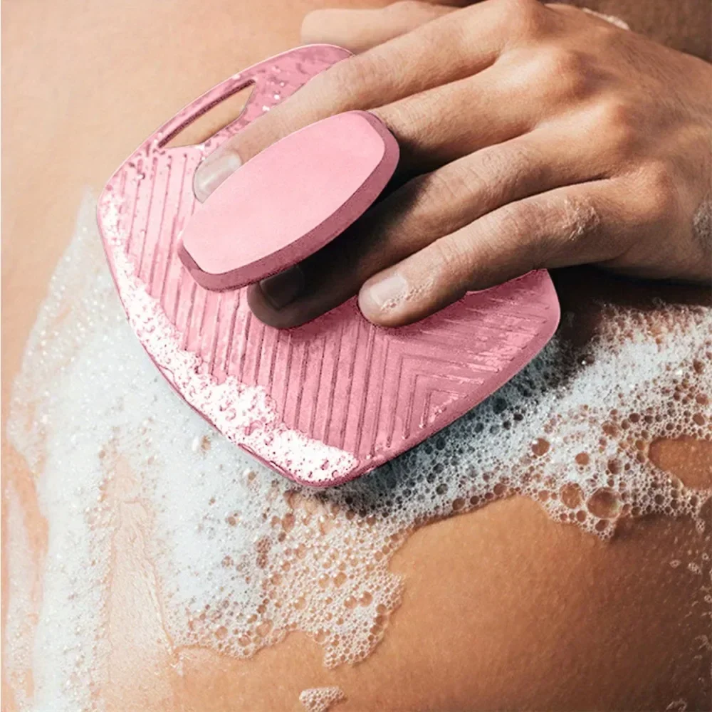 Silicone Body Scrubber Exfoliating Bath Brush Handheld Shower Cleansing Brush Back Massager Skin Clean Bathroom Accessories