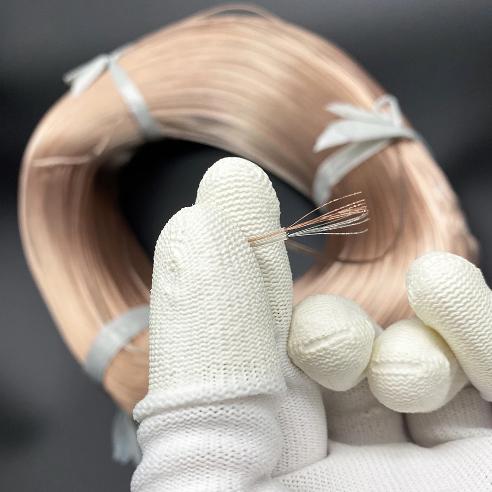 Imagem -03 - Transparente Paralelo Plano Elétrica Led Lâmpada Titular Fio Prata Chandelier Cabo 2-core 30awg Macio