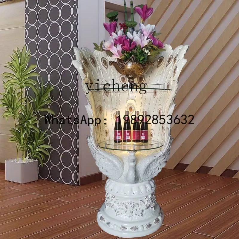wine cabinet European style living room art corner decorative cabinet dining room corner cello wine cabinet