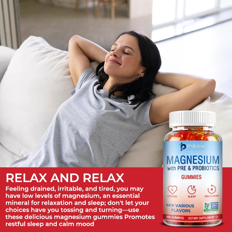 Magnesium Gummies for Adult Relaxation, Stress Relief and Sleep