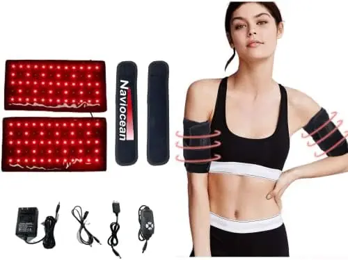 

2-Pack Red Light Therapy Arm Belt with Timer & Adjustable Brightness for Muscle and Joint Pain Relief
