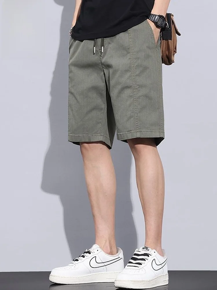 

Men's Casual orts Lightweight Spor Five-Quarter Loose Fit Color Summer Wearable Straight Leg Trousers