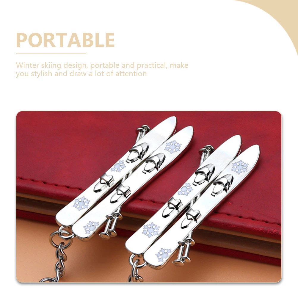 

Snowboard Keychain Zinc Alloy Pendant Bag Keyring Portable Decor Gifts Skiers Winter Sports Party Favor Key Pendant Skiing