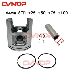 Motorcycle Piston Ring Kit For Suzuki TS185 185cc TS 185  Bore Size 64mm 64.25mm 64.5mm 64.75mm 65mm STD +25 +50 +75 +100