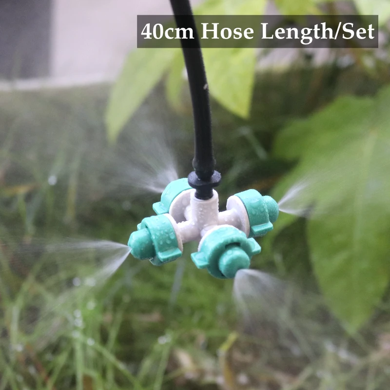 5-50sets 6mm Irrigation System Across Atomized sprinkler Kit with Anti-Drip Water Control Foggy Sprinkler Garden Irrigation