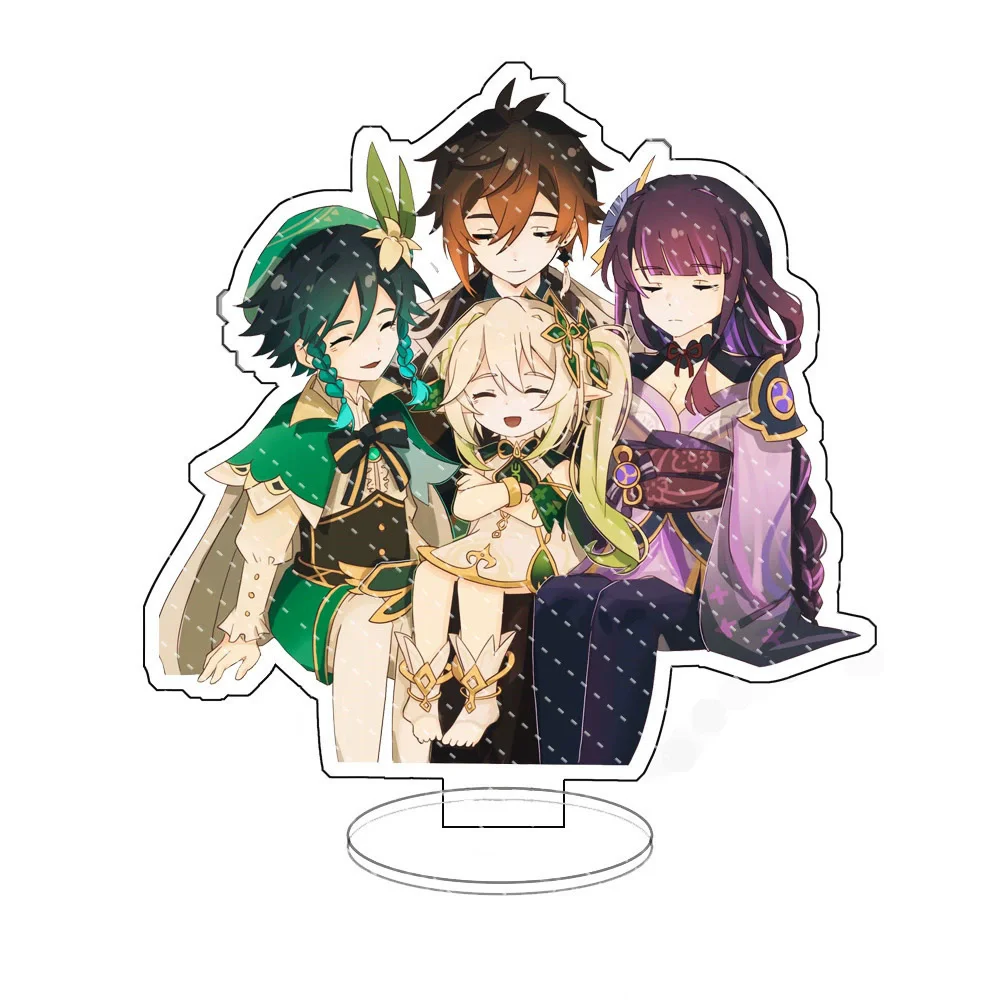 Game Yuan Shen Wanderer Raiden Shogun Kaedehara Kazuha Acrylic Stand Plaque Cute Desktop Ornament Anime Cosplay Collectible Gift